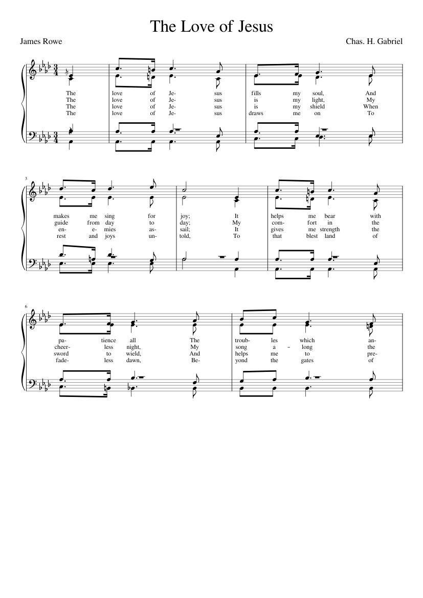 The love of Jesus fills my soul (Gabriel)