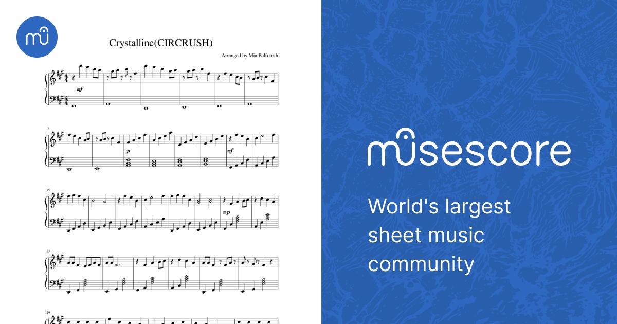 Crystalline(CIRCRUSH) Sheet Music For Piano (Solo) Easy | Musescore.com