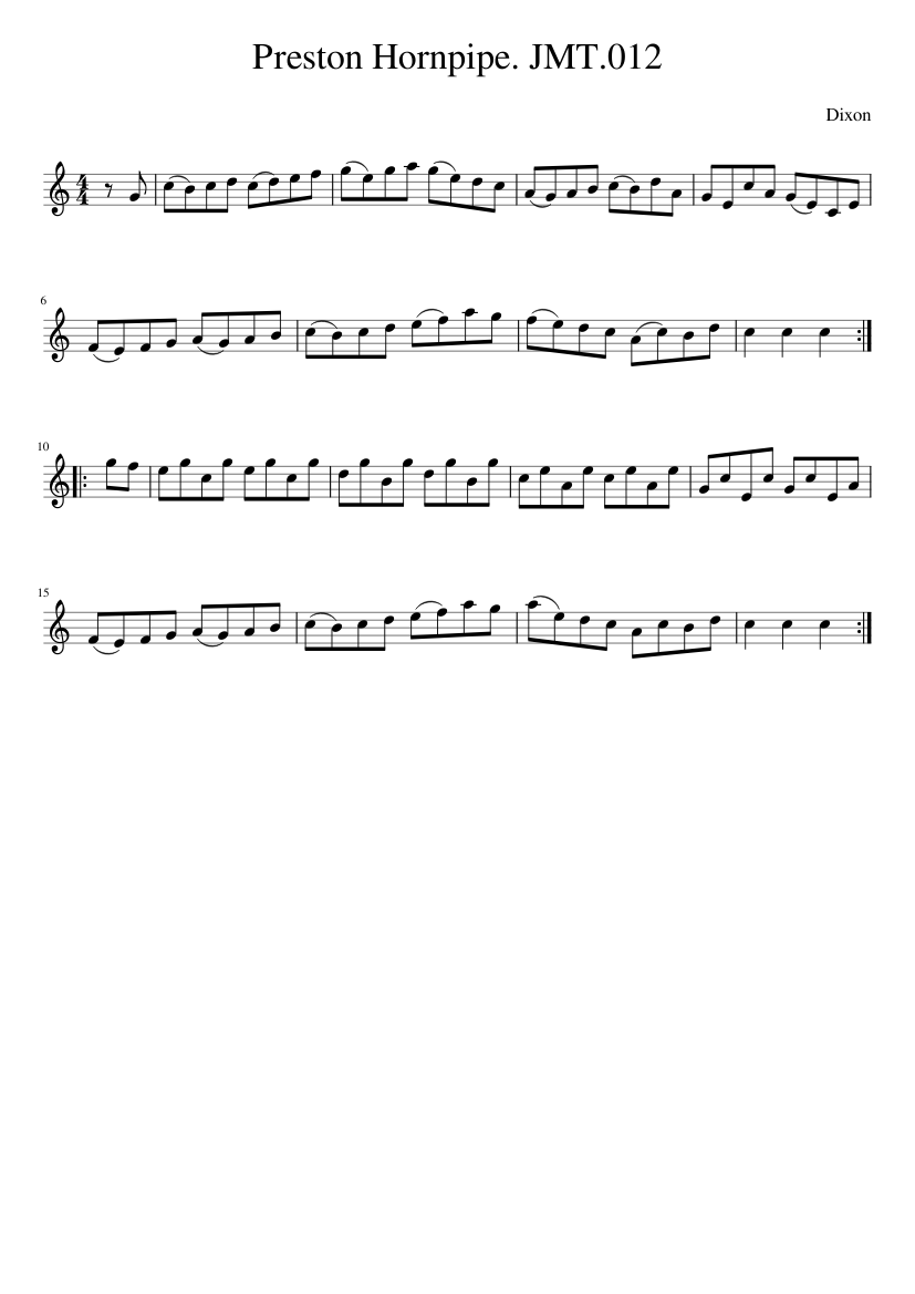 Preston Hornpipe. JMT.012