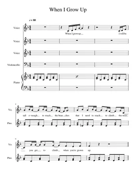 Les Choristes Sheet music for Flute, Clarinet in b-flat, Contrabass, Violin  (Mixed Quintet)