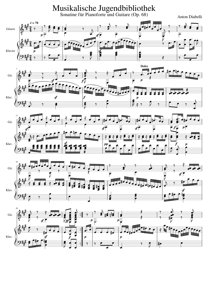 Sonatine in A major Op.68