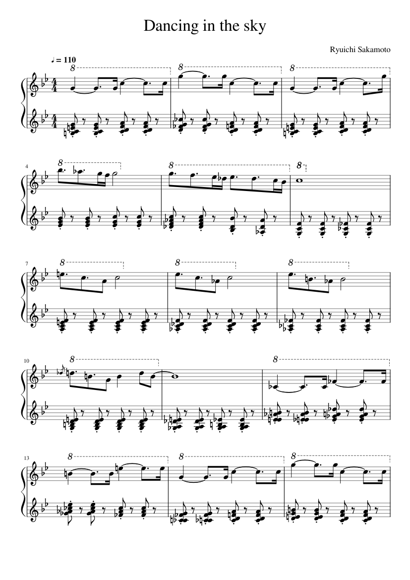 dani and lizzy dancing in the sky clarinet sheet music