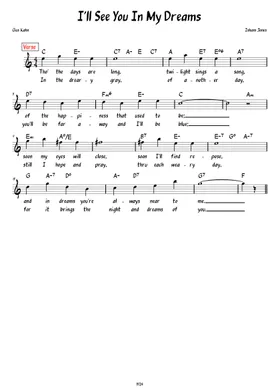 Free I'll See You In My Dreams by Isham Jones sheet music | Download PDF or  print on Musescore.com
