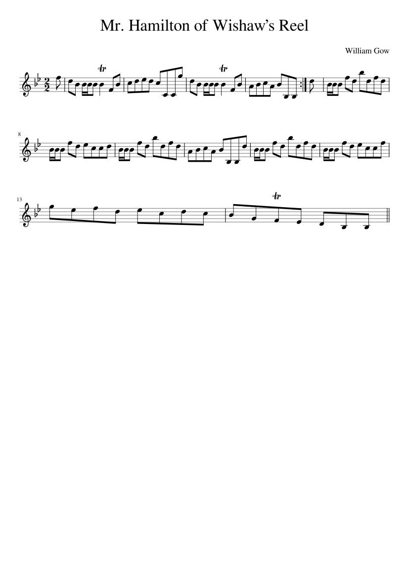 Mr. Hamilton of Wishaws Reel