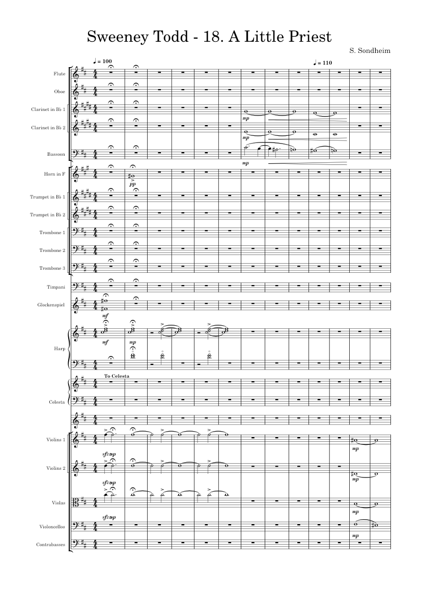 Sweeney Todd Stephen Sondheim 18. A Little Priest Sheet Music