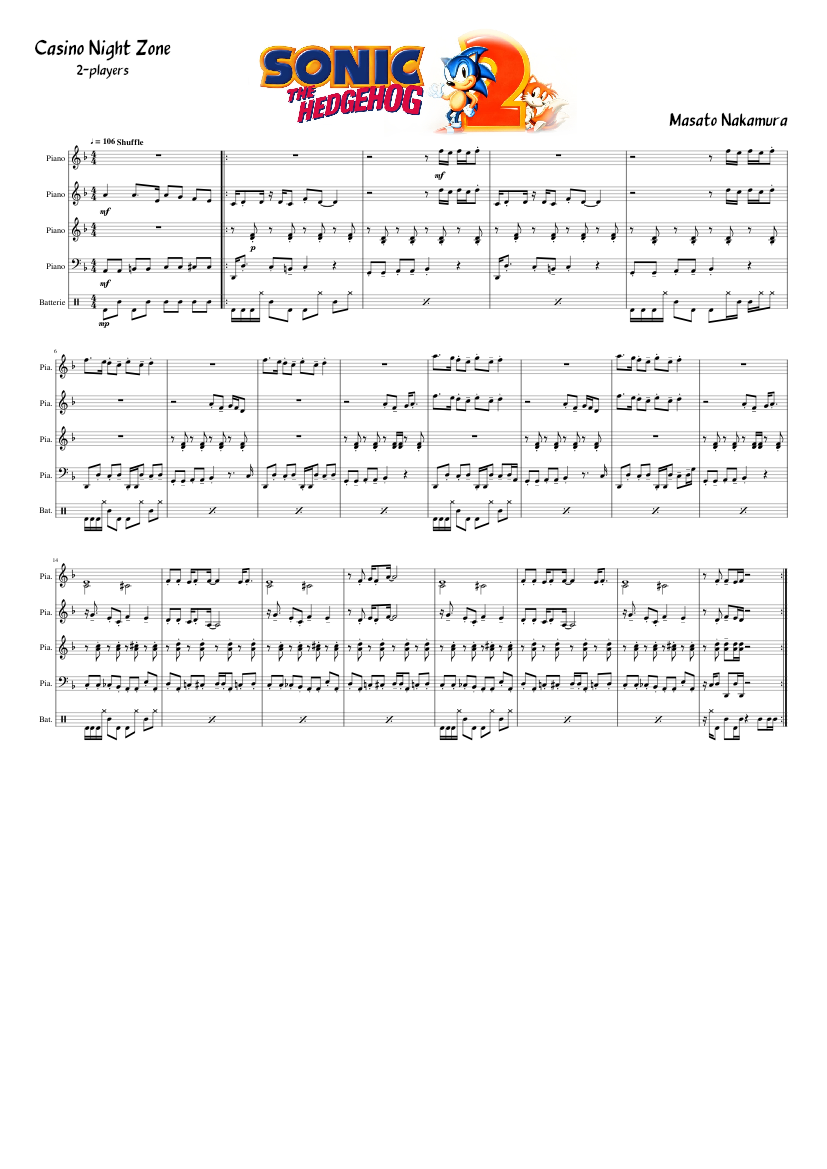 sonic the hedgehog 2 - casino night zone 2-player