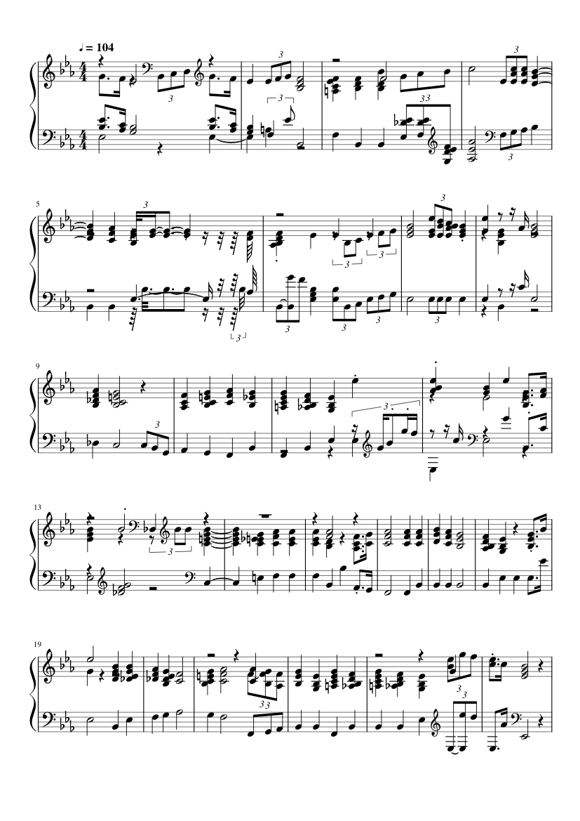 Alphabet Lore but It's Black MIDI – Edward McCormack Sheet music for Piano  (Solo)