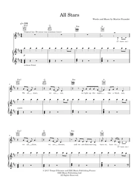 Free All Stars by Martin Solveig ft Alma sheet music | Download PDF or  print on Musescore.com