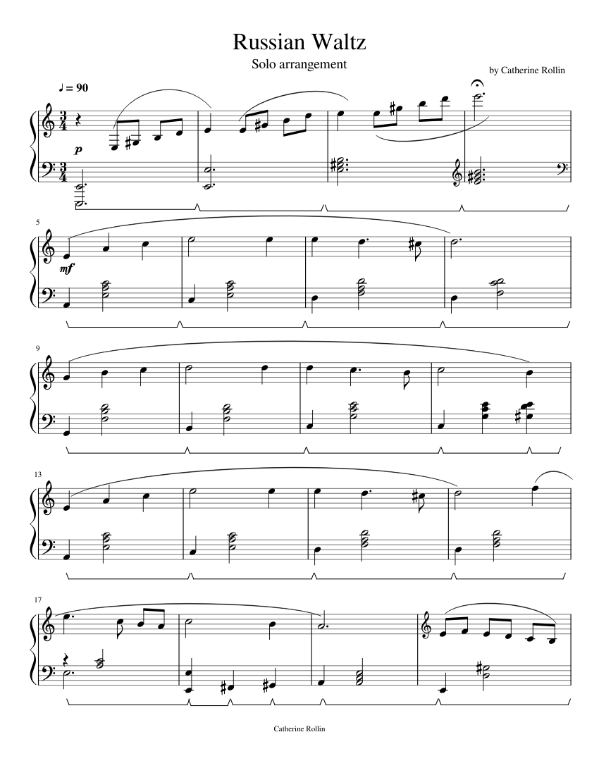 Russian Waltz Sheet music for Piano (Solo) | Musescore.com