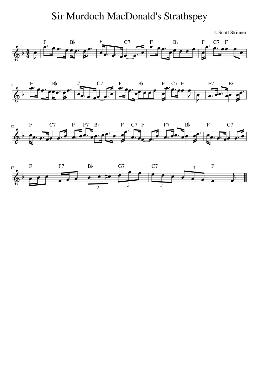 Sir Murdoch MacDonald's Strathspey