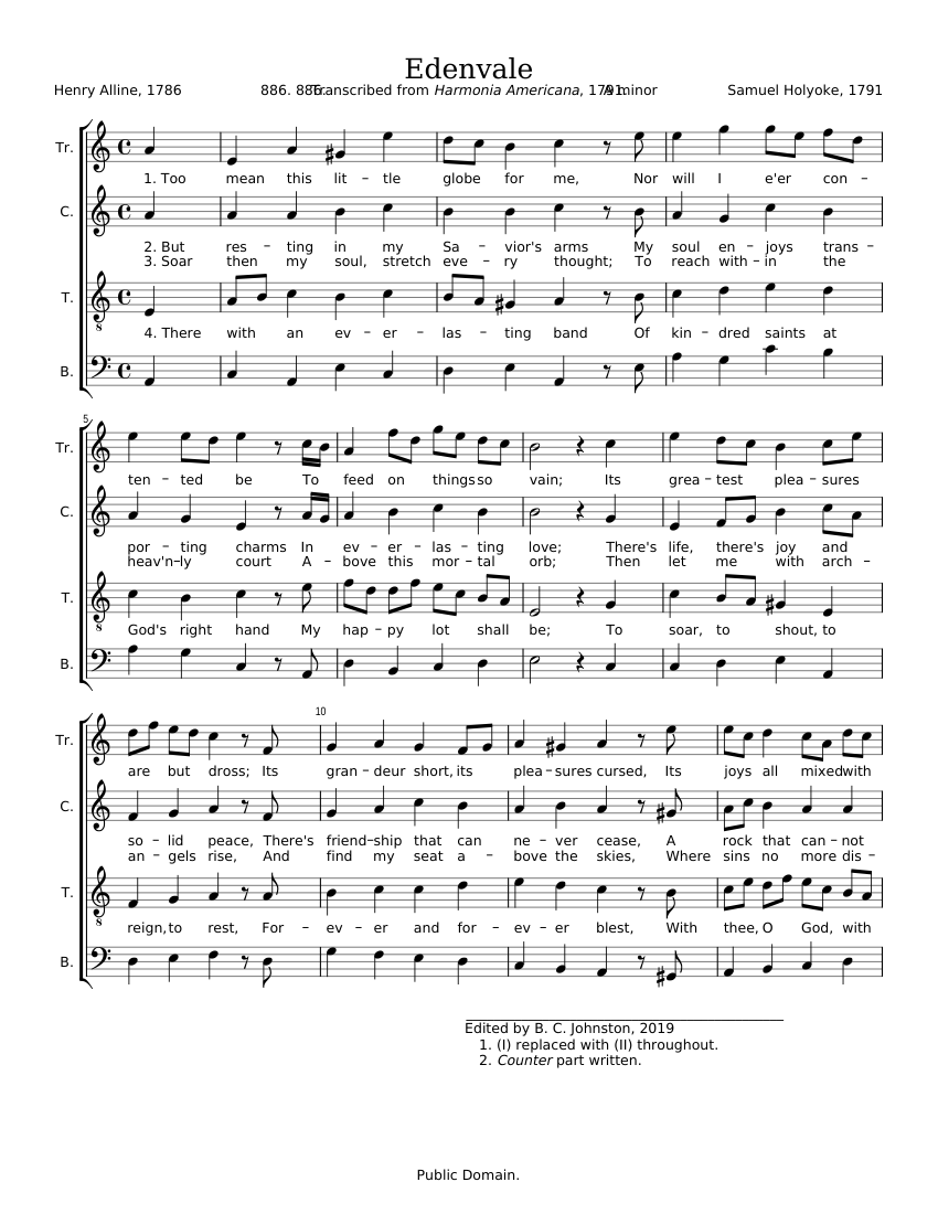 Edenvale - Samuel Holyoke