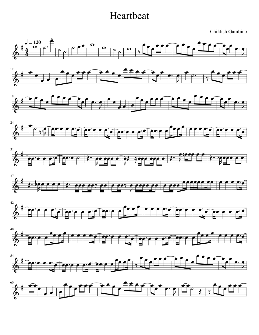 Heartbeat Sheet Music For Flute Solo Musescore Com
