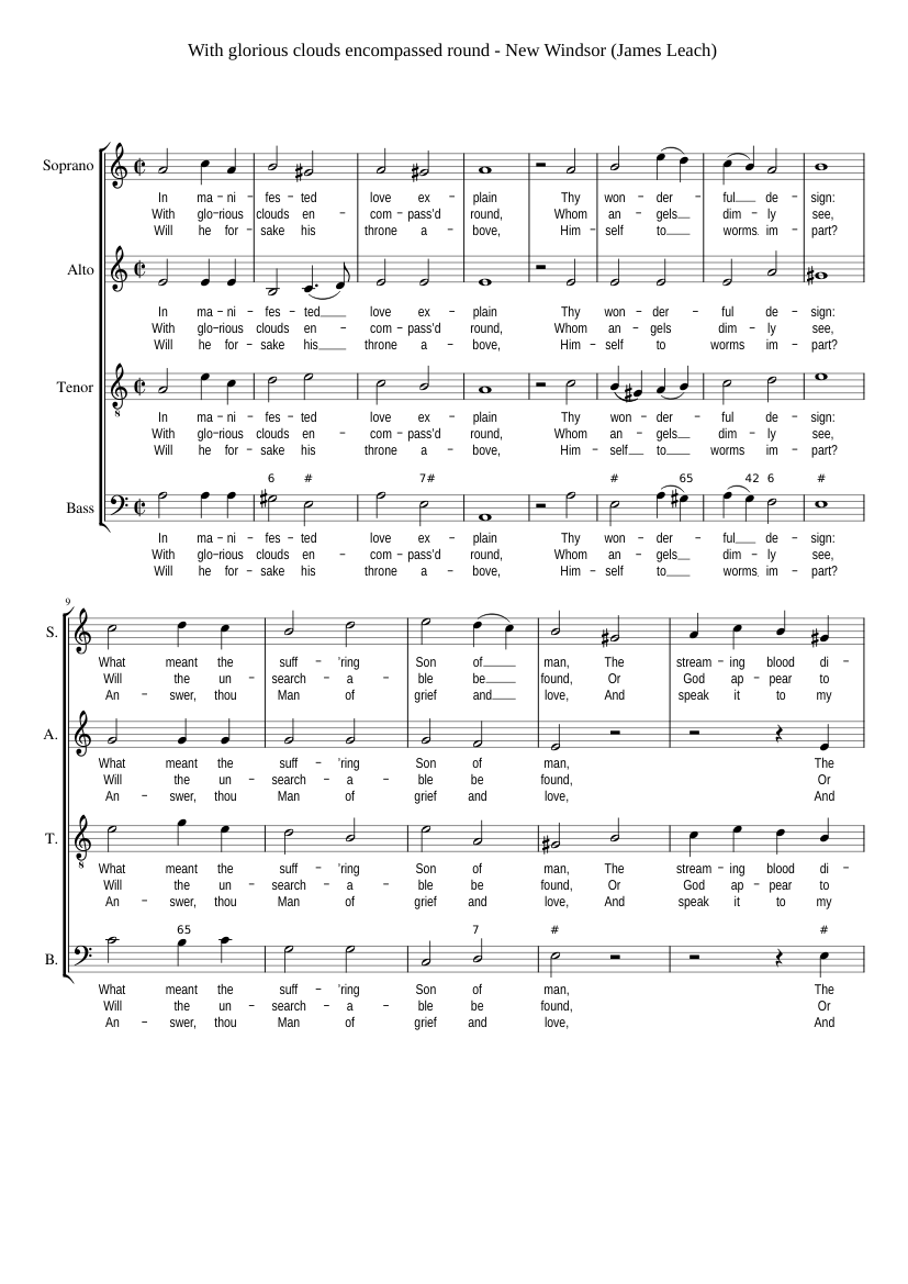 With glorious clouds encompassed round