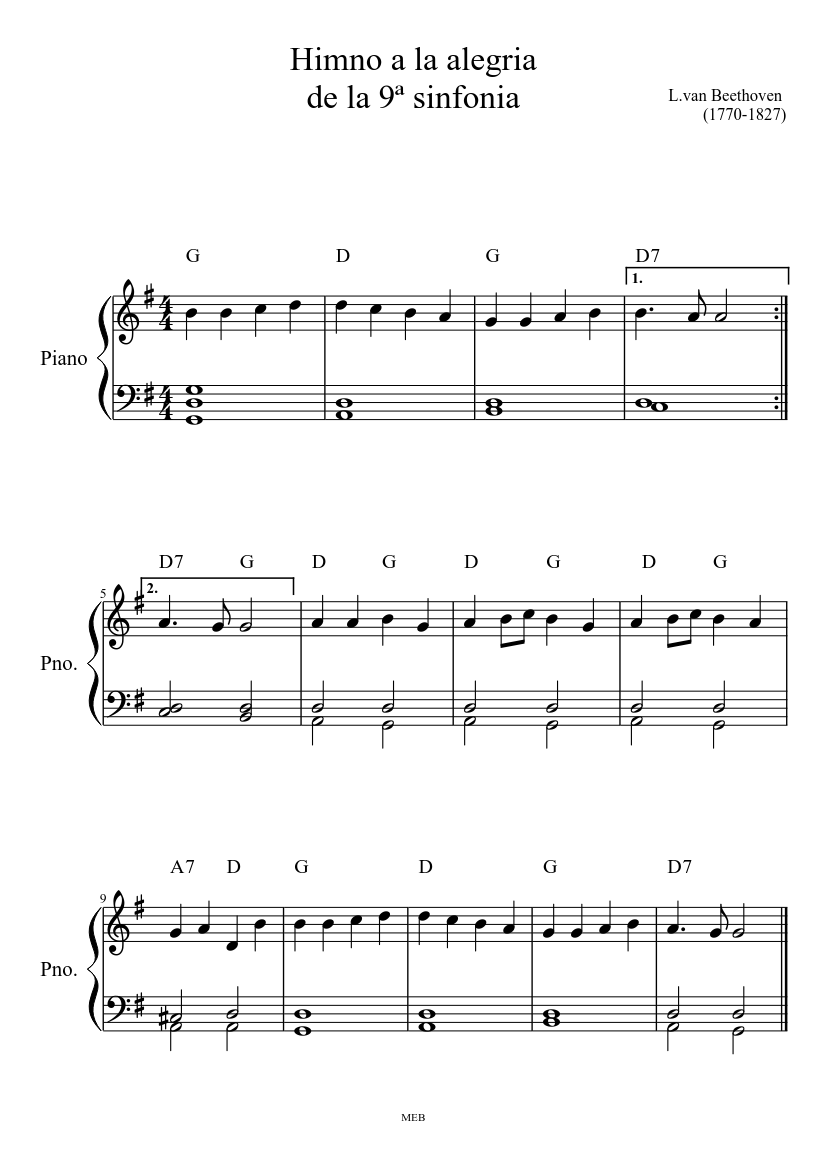 Himno a la alegriade la 9ª sinfonia