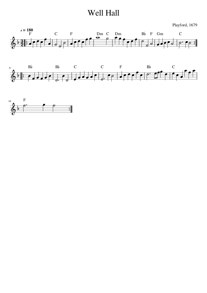 Well Hall Tune name