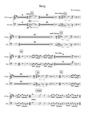 sexy by Marius Müller-Westernhagen free sheet music | Download PDF or print  on Musescore.com