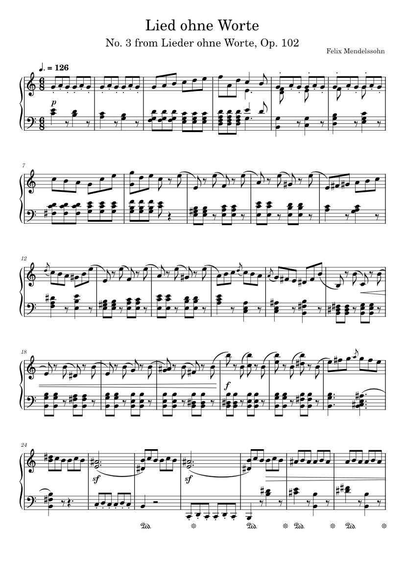 Lied ohne Worte Op.109
