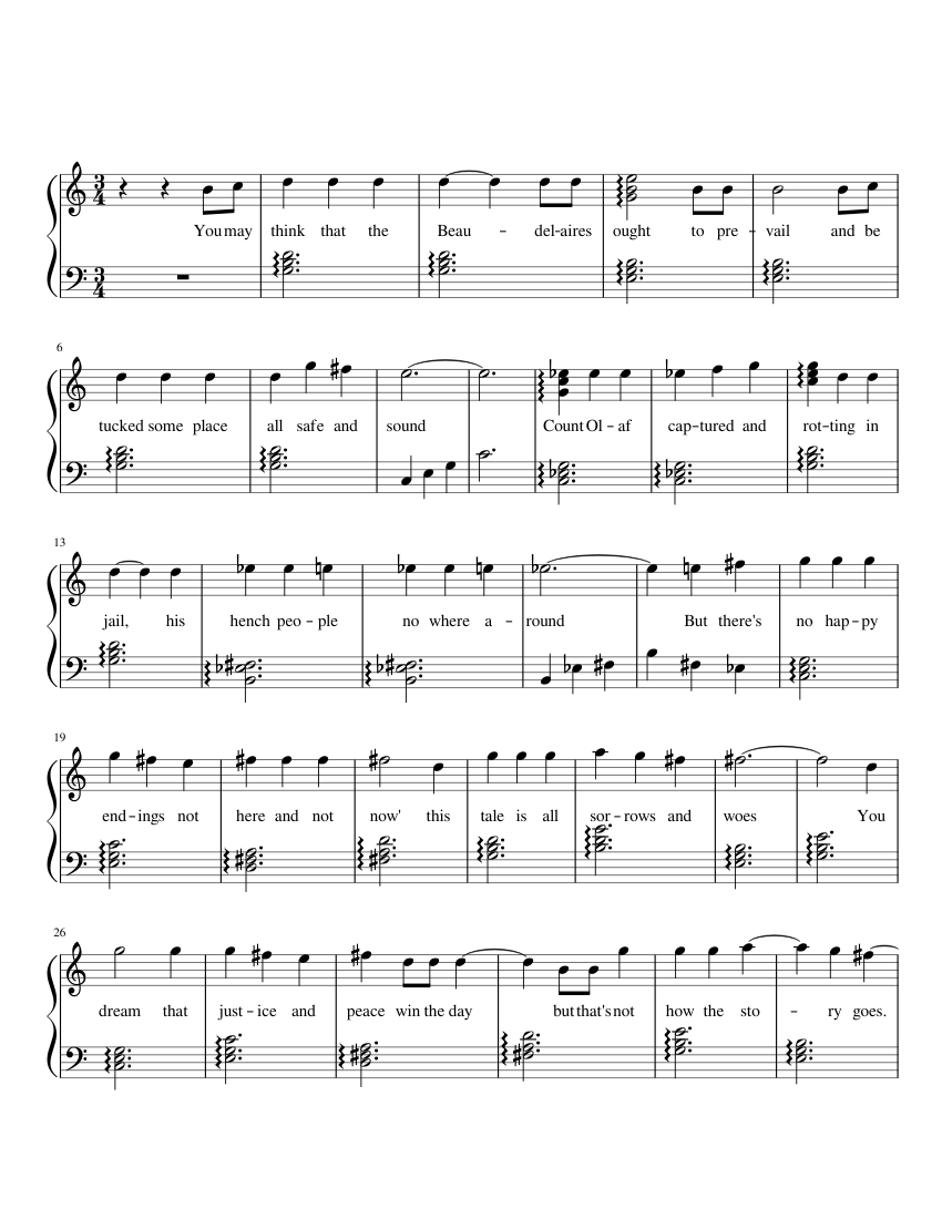 That s Not How The Story Goes Sheet music for Piano (Solo) | Musescore.com