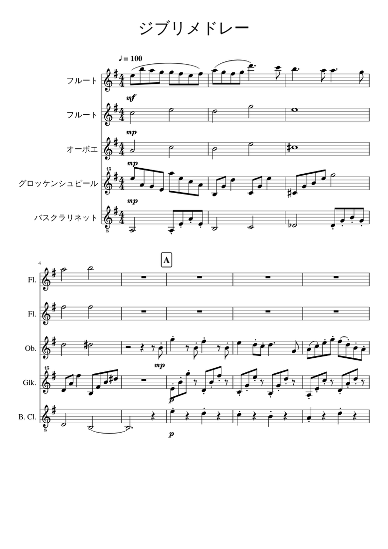 メドレー ジブリ 【吹奏楽】メドレー曲のおすすめ３選 ～ジブリ編～