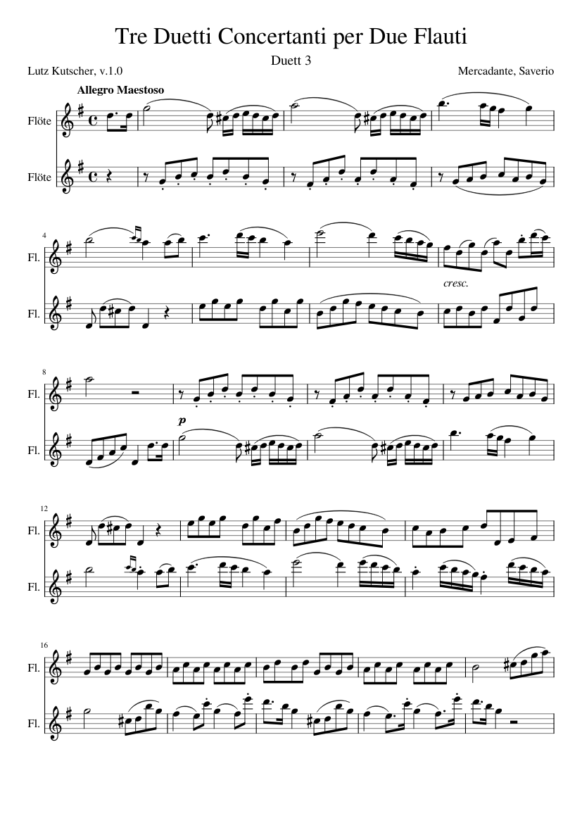Mercadante - Tre Duetti Concertanti per Due Flauti III