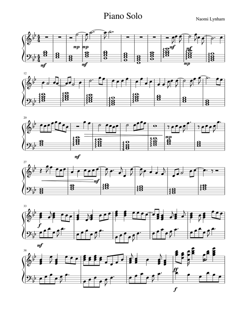 Piano Solo Sheet music for Piano (Solo) | Download and print in PDF or