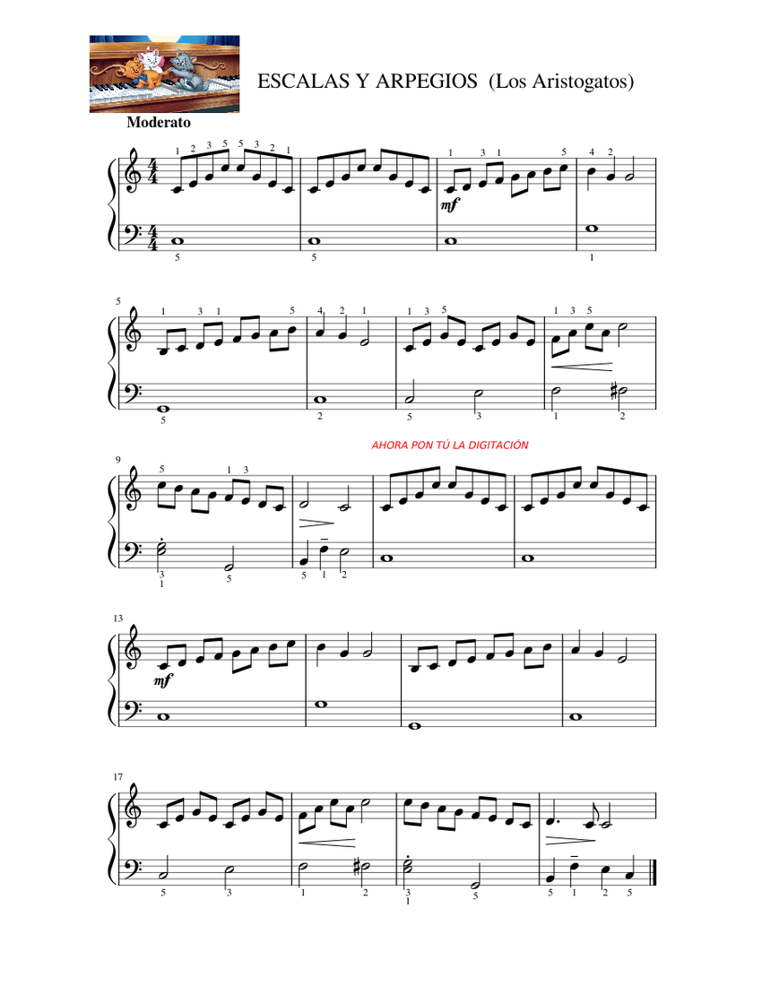 Escalas y arpegios Sheet music for Piano (Solo) | Musescore.com