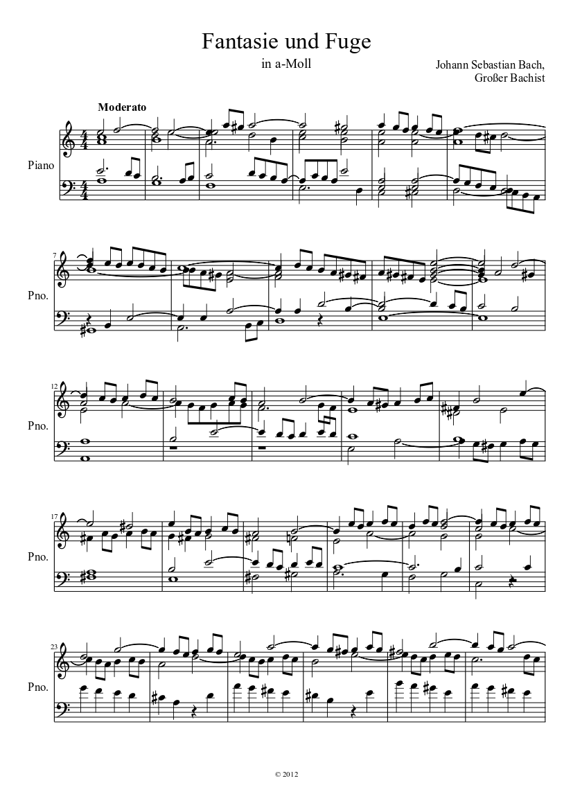 Fantasie and Fuge F-Dur