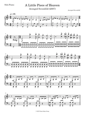 Afterlife – Avenged Sevenfold Sheet music for Piano, Violin (Solo)