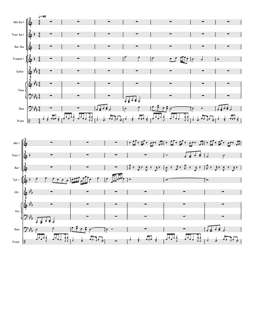 How is this my Problem Sheet music for Piano, Saxophone alto, Saxophone