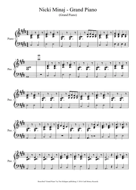 Free grand piano by Nicki Minaj sheet music | Download PDF or print on  Musescore.com