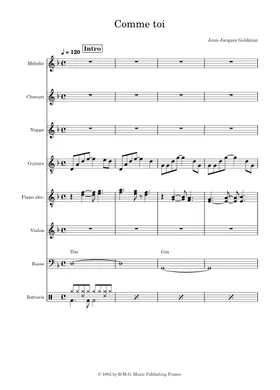Free Jean-Jacques Goldman sheet music | Download PDF or print on  Musescore.com