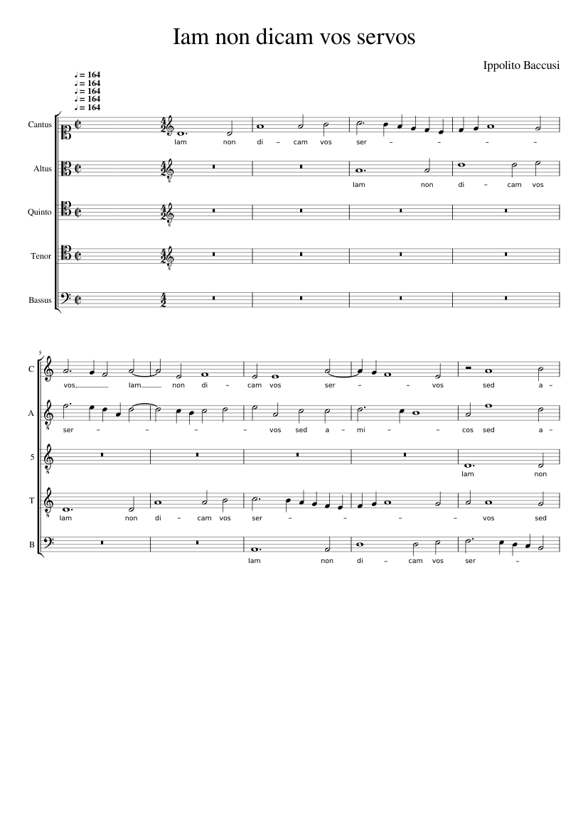 Iam non dicam vos servos