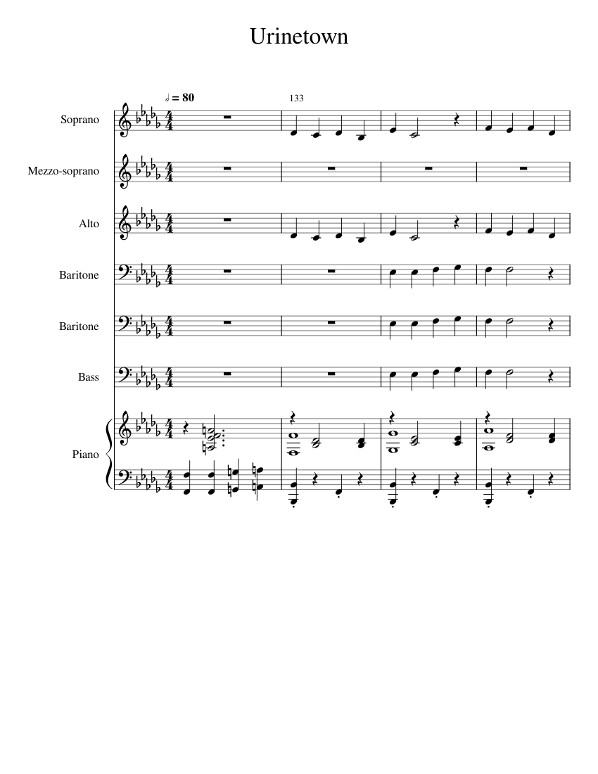 1st Tenor (2) Sheet music for Piano, Soprano, Alto, Bass