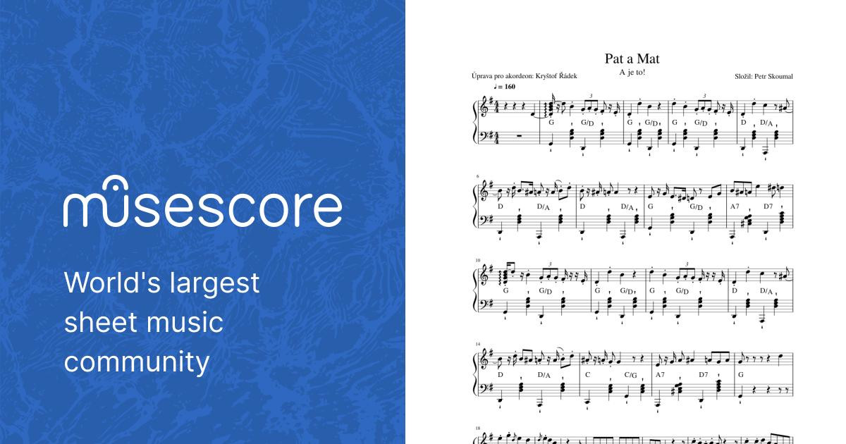 Pat a Mat - A je to! Sheet music for Piano (Solo) | Musescore.com