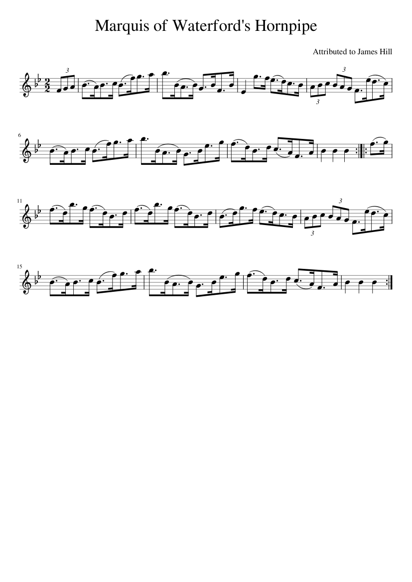 Marquis of Waterford's Hornpipe