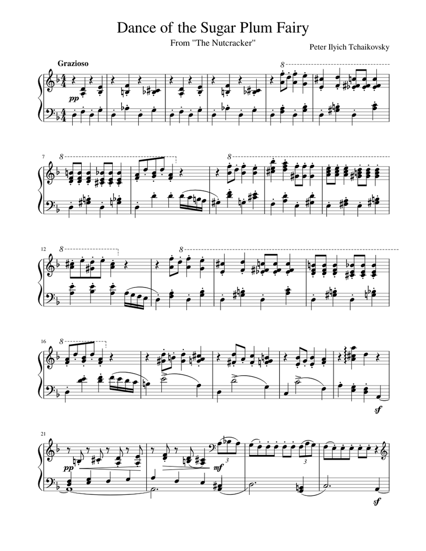 Dance of the Sugar Plum Fairy Sheet music for Piano (Solo) | Musescore.com