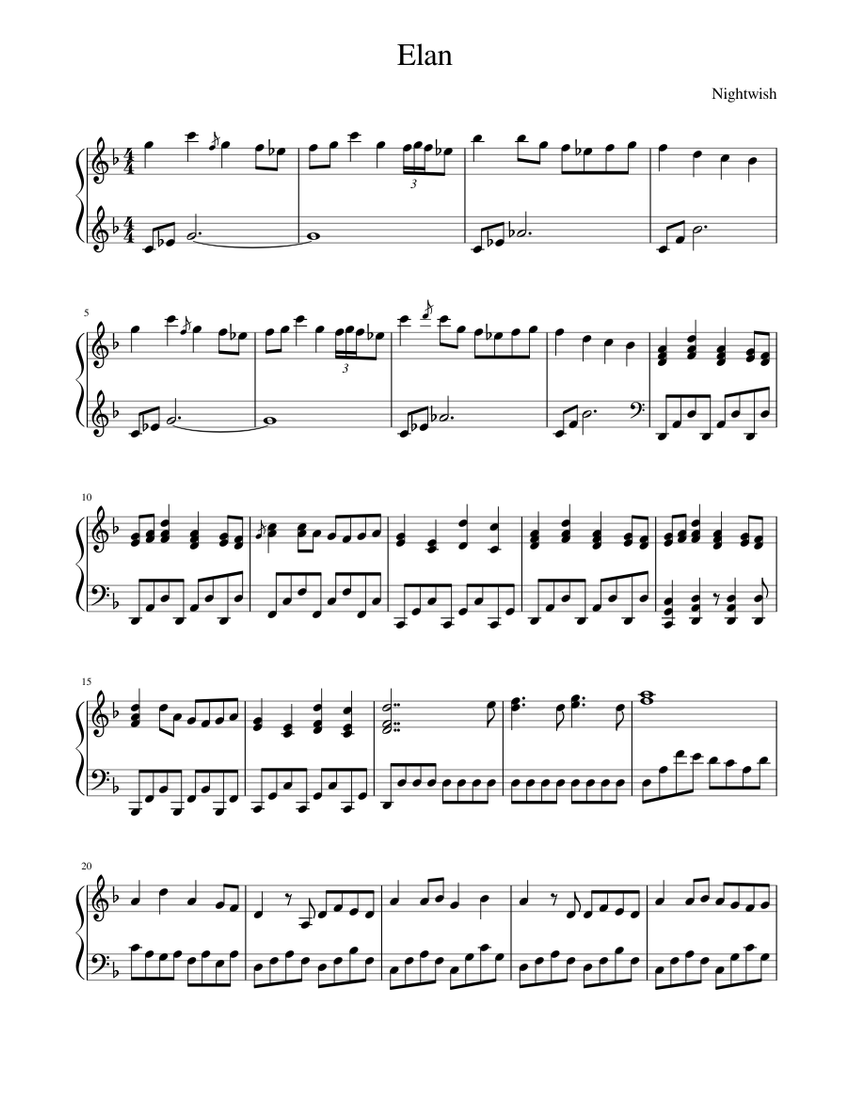 Elan Sheet music for Piano (Solo)