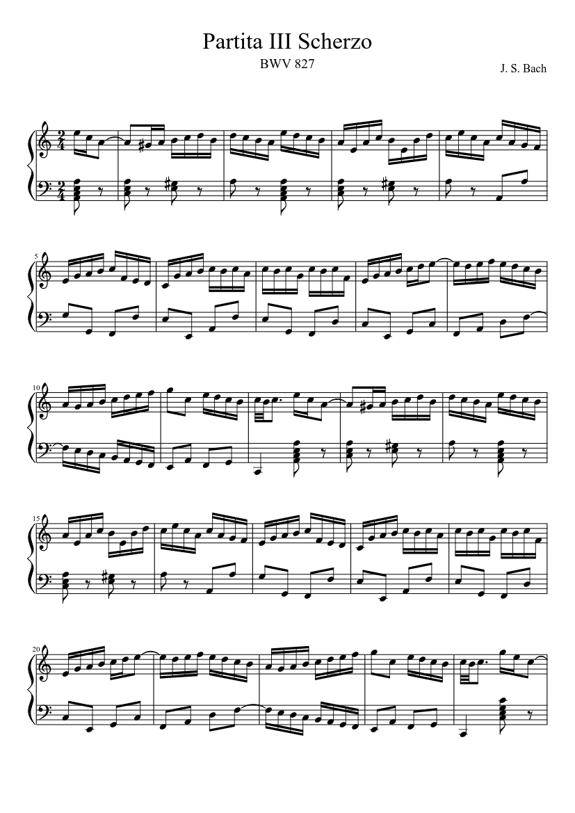 Partita in A minor BWV 827