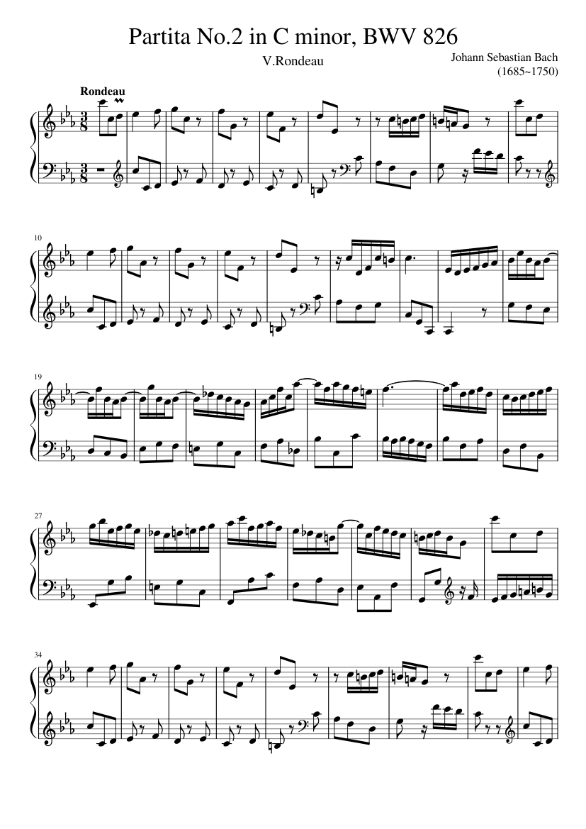 Partita in C minor BWV 826