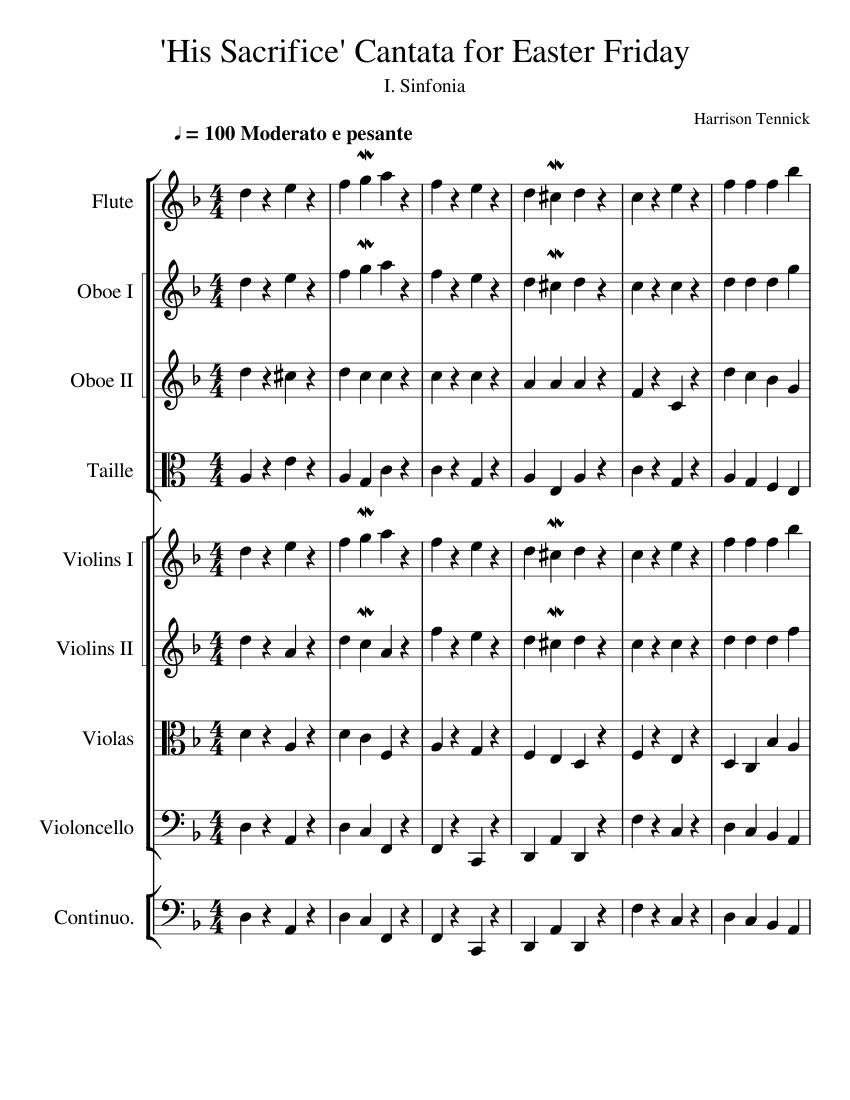 'His Sacrifice' Cantata for Easter Friday - Movement I
