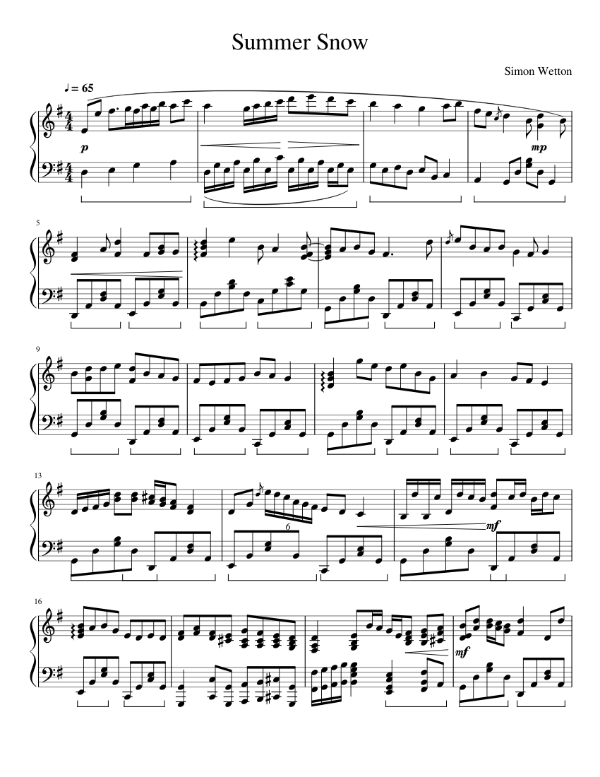 Summer Snow (Original Composition)