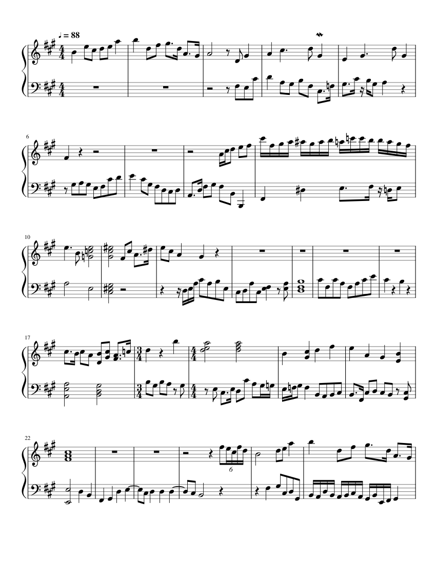 breath Sheet music for Piano (Solo)