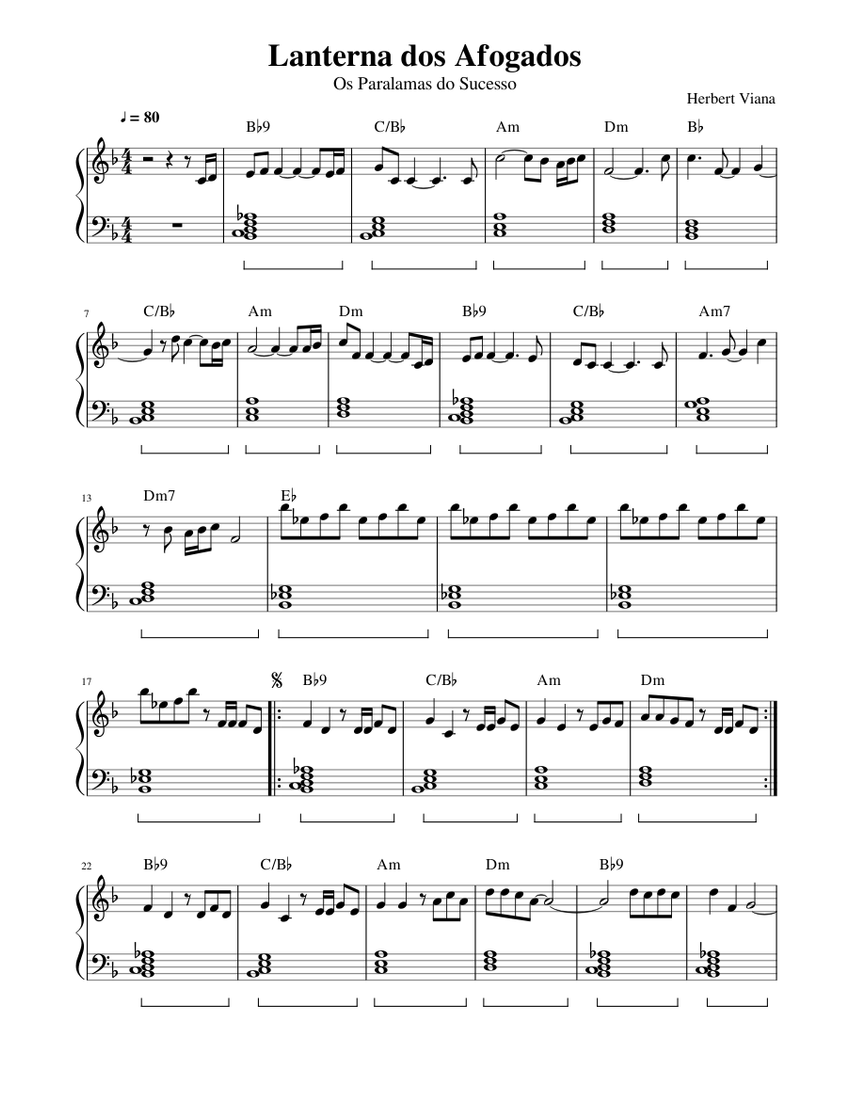 Letra Da Musica Lanterna Dos Afogados