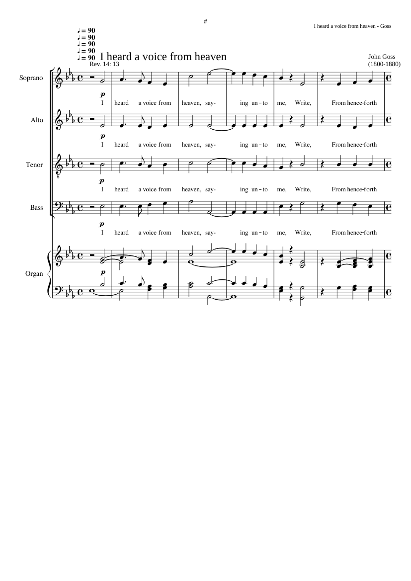 I heard a voice from heaven