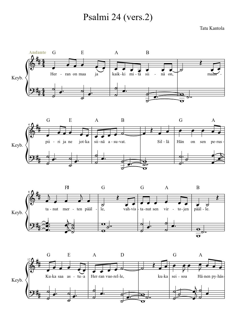 Psalmi 24 - Tatu Kantola