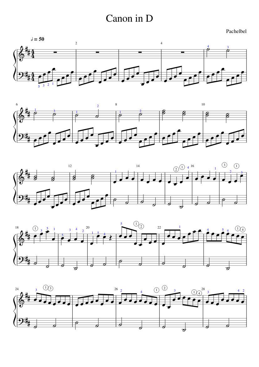 Canon and Gigue in D major P.37