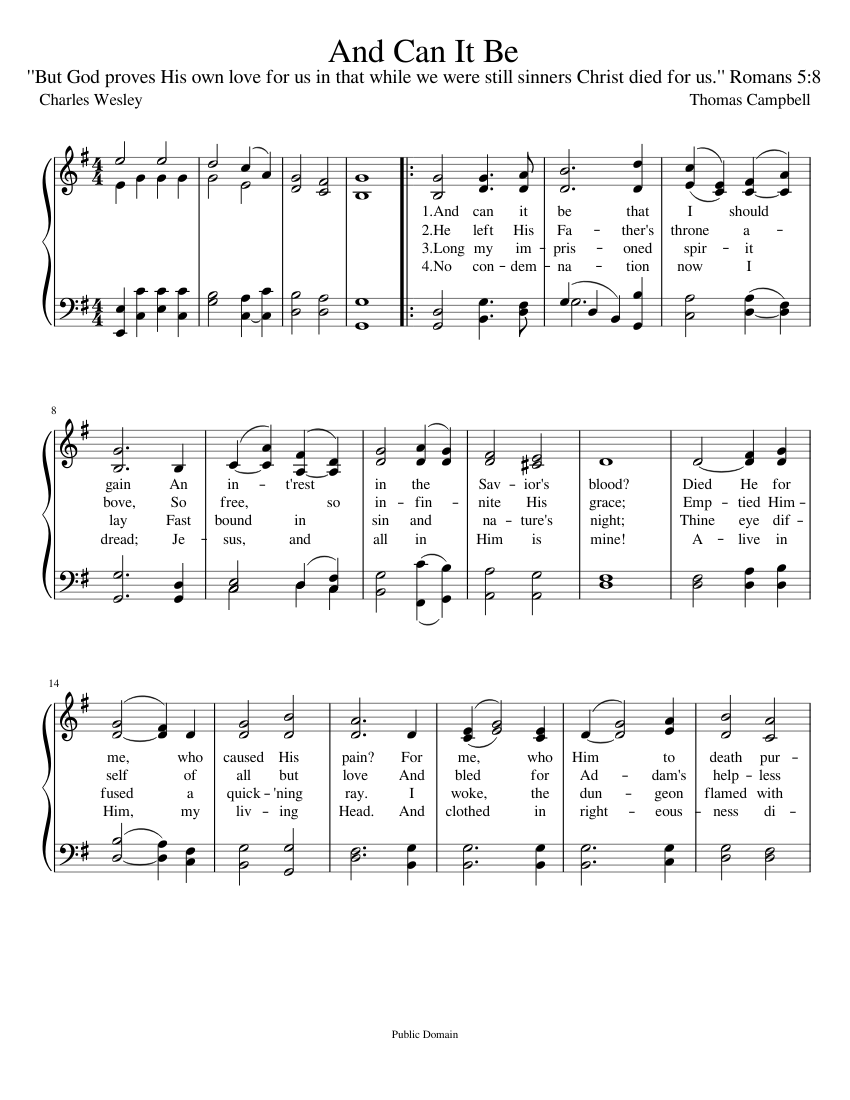 And can it be sheet music for piano satb easy musescore