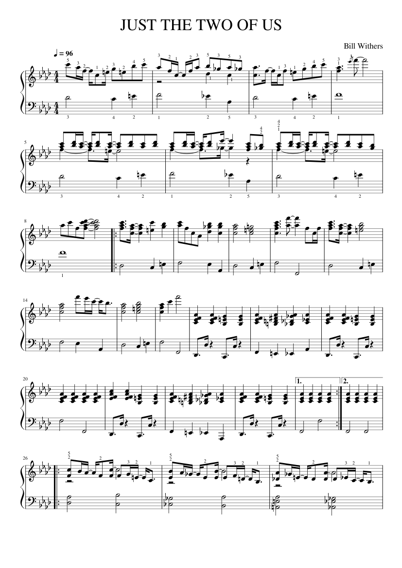 Just the two of us Bill Withers JUST_THE_TWO_OF_US VERSION GROUPE
