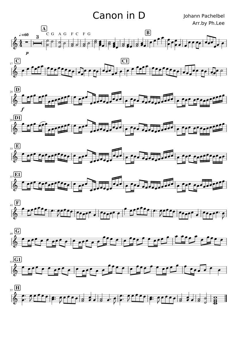 Canon and Gigue in D major P.37