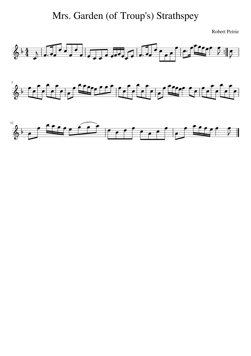 Mrs. Garden (of Troup's) Strathspey